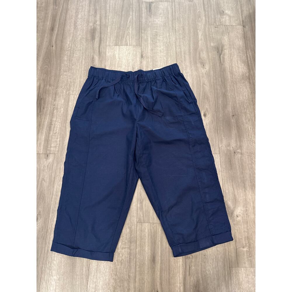 Lane Bryant Soft Slub Navy Blue Mid Rise Capri's Women's Size 18/20